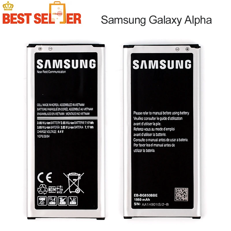 

Original Replacement Phone Battery EB-BG850BBE for Samsung GALAXY Alpha SM-G850F G850M G850T G8508S G850Y G850K Smartphone