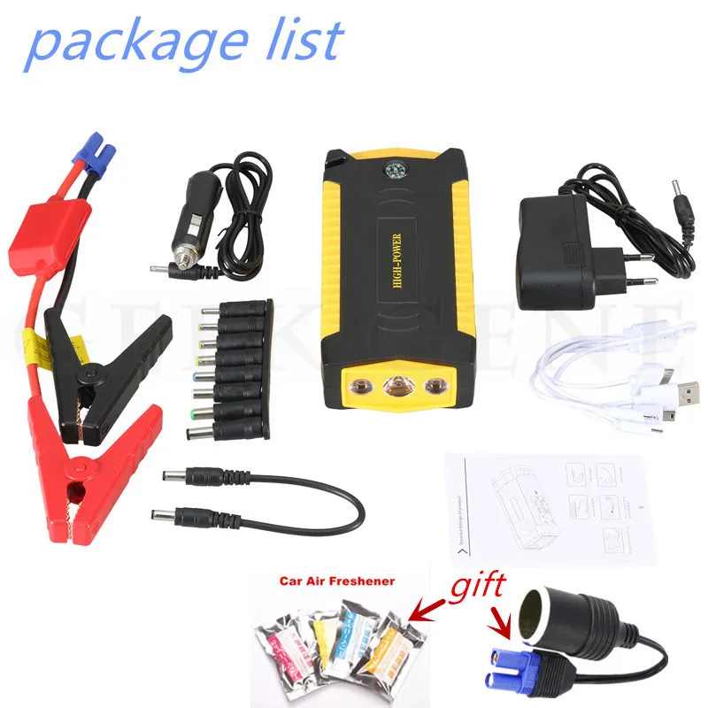 Car Jump Starter 600A Portable Starting Device 16000mAh Power Bank 12V Car Charger For Car Battery Diesel Petrol Booster Buster 