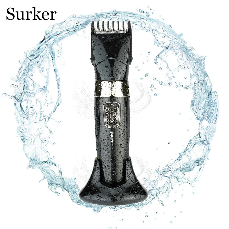 Surker High Performance Washable Rechargeable Hair Clipper Wet/dry For