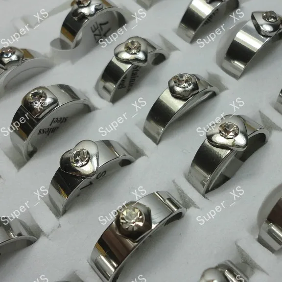 20 шт оптом кольцо оптом много ювелирных изделий золотой цвет Женщины кольцо горный хрусталь обручальные кольца LB119