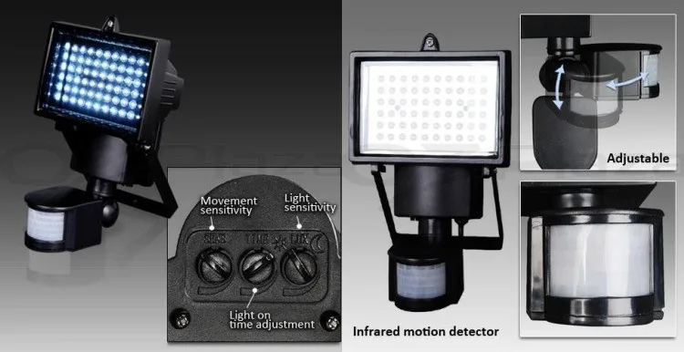 Солнечный открытый светодиодный садовый свет 60 светодиодный s PIR датчик движения тела прожекторы с солнечной батареей прожекторы солнечные лампы
