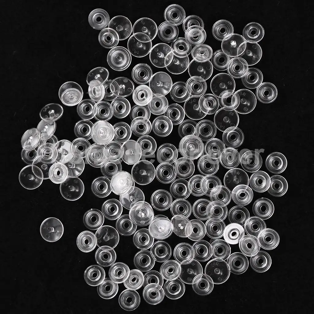 

50 Set Clear KAM Resin Snap Buttons Plastic Snaps Fasteners Press Studs Size 16 T3 Caps
