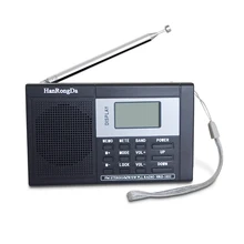 Black Stereo Radio FM AM SW MW Radio Digital Full Band Digital Receiver Demodulator External Antenna Receiver DC Power Portable tecsun r 911 11 wave band fm mw sw radio blue 2 x aa