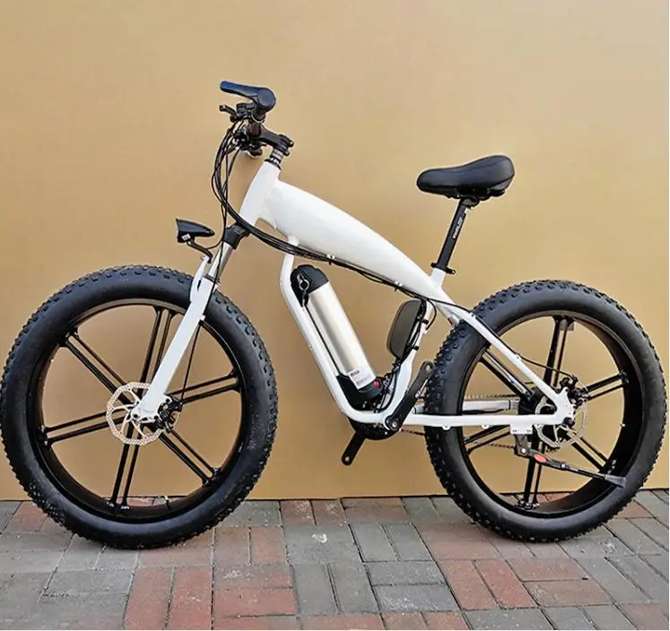 Best Kalosse integrated  wheels   electric fat  bike  48V 500W 26*4.0 tires  21 speed M310   Hydraulic brakes  electrical snow bike 9