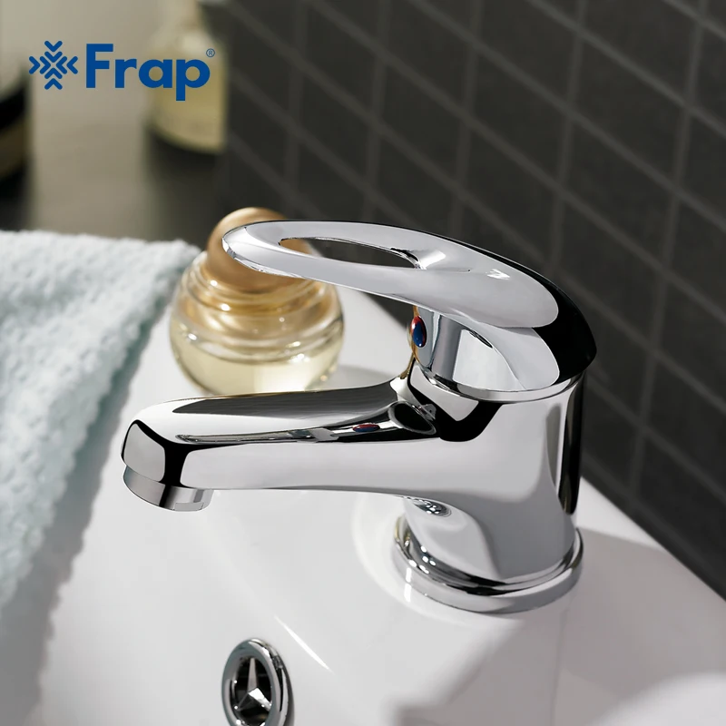 

Frap Mixer Faucets Brass Single Handle Bathroom Basin Faucet Polished Cold-Hot Water Taps Deck Mounted Robinet Torneira FP1003