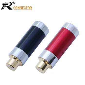 

10Pcs/5Pairs High Quality RCA Connector Gold plated RCA Plug Jack Socket audio adapter black&red in 1pair speaker plug