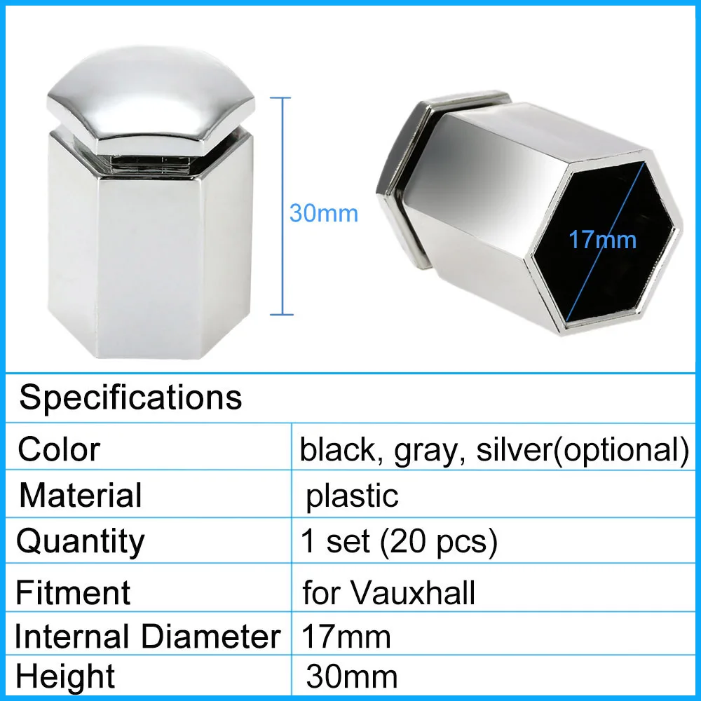 KKmoon 20 шт./компл. 17 мм болт колеса Шапки Автомобильные Колесные гайка с болтом крышки Пластик Шапки для Vauxhall авто-Стайлинг 17*30 мм специальные внутренние подкладки для автомобильные аксессуары