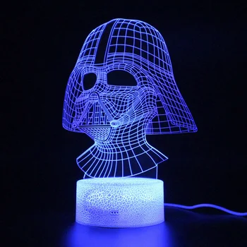 

Darth Vader Mask Lamp 3D Remote Control Table Light Led Night Lamp RGB Party Decoration Projection Light