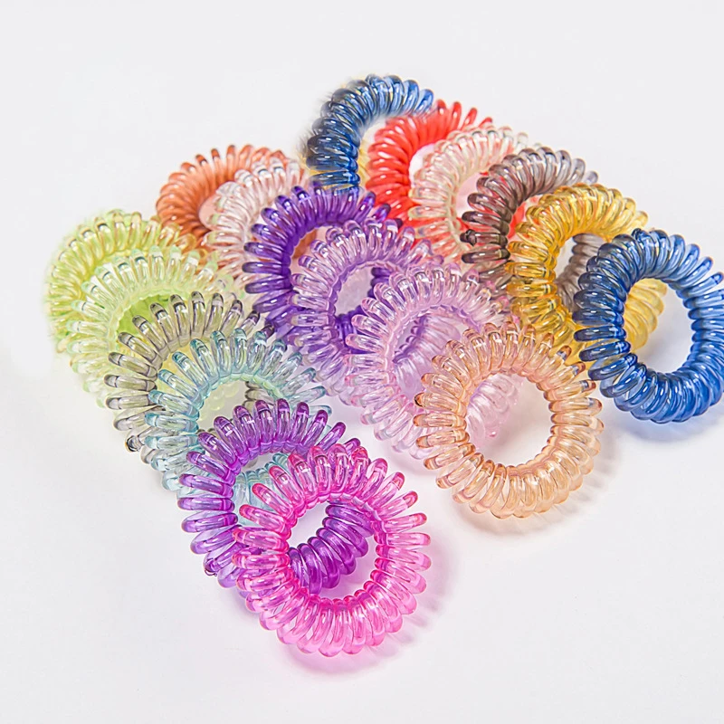 5 PCS Fashion Candy Color Bracelet Keychain Holder Telephone Wire Chains Jewelry Elastic Hairband Cable Sauna Beach Waistbands (4)