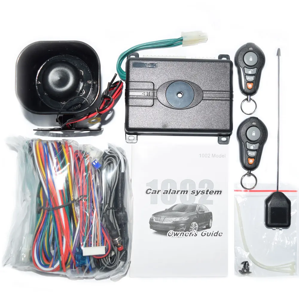 

VP1002 Top Quality One Way Car Alarm System with Hopping Code English Version Alert Car Accessories USA Canada Market