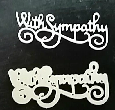 

with Sympathy Words Dies Metal Cutting Dies Stencil for DIY Scrapbooking album Decorative Embossing Craft Dies Paper Cards Tool