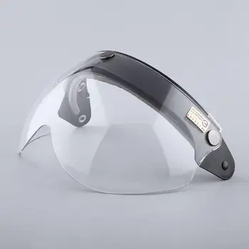 

Universal Motorcycle Biker Helmet 3-Snap Face Visor lens Wind Shield Down Clear