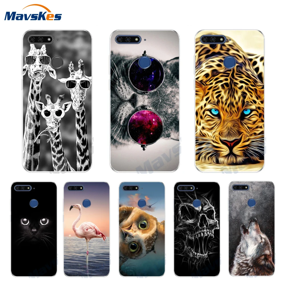

Case For Huawei Honor 7C AUM-L41 5.7" Russia Version Animal Patterned Soft TPU Case For Huawei Honor 7A 7 A DUA L22 Back Cover