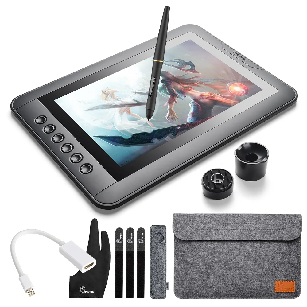 Parblo Mast10 10.1 inches Graphic Monitor with Shortcut Keys and Batteryless Pen Passive Stylus +Mini DP to HDMI Adapter for Mac Parblo Mast10 10.1 inches Graphic Monitor with Shortcut Keys and Batteryless Pen Passive Stylus +Mini DP to HDMI Adapter for Mac