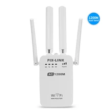 1200Mbps PIXLINK AC1200 WIFI Repeater/Router/Access Point Wireless Range Extender Wi-Fi Signal Amplifier 4 External Antennas