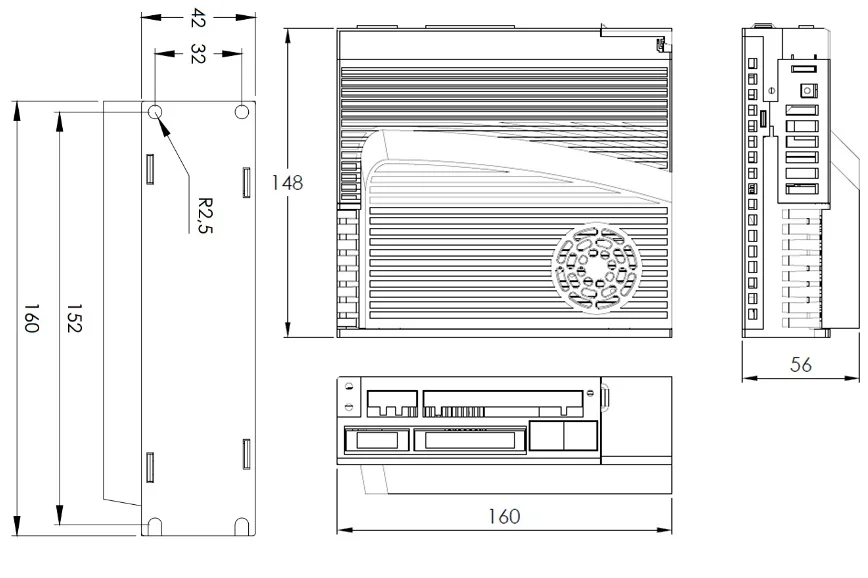 DIMENSION 0.75KW