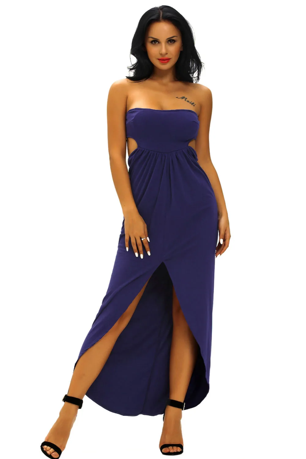 Long summer strapless dresses Clearance