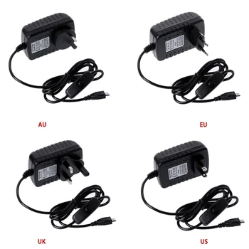 

5V 3A Power Adapter USB Charging Switch Button Cable For Raspberry Pi 3 Model B