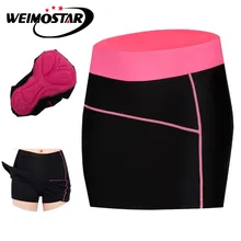 Женская велосипедная юбка Breahtable 3D гелевая Подушка Ropa Ciclismo спортивные шорты для улицы MTB дорожный велосипед велосипедные шорты юбка черный розовый красный