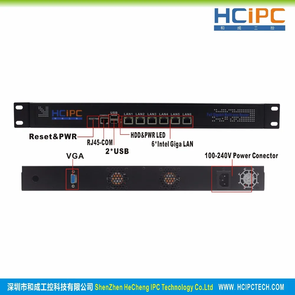 HCiPC B205-1 HCL-SB75-6LB, BareBone, LGA1155 B75 82583V 6LAN мини брандмауэр Barebone, 6LAN мини маршрутизатор, Мини ПК, 4LAN материнская плата