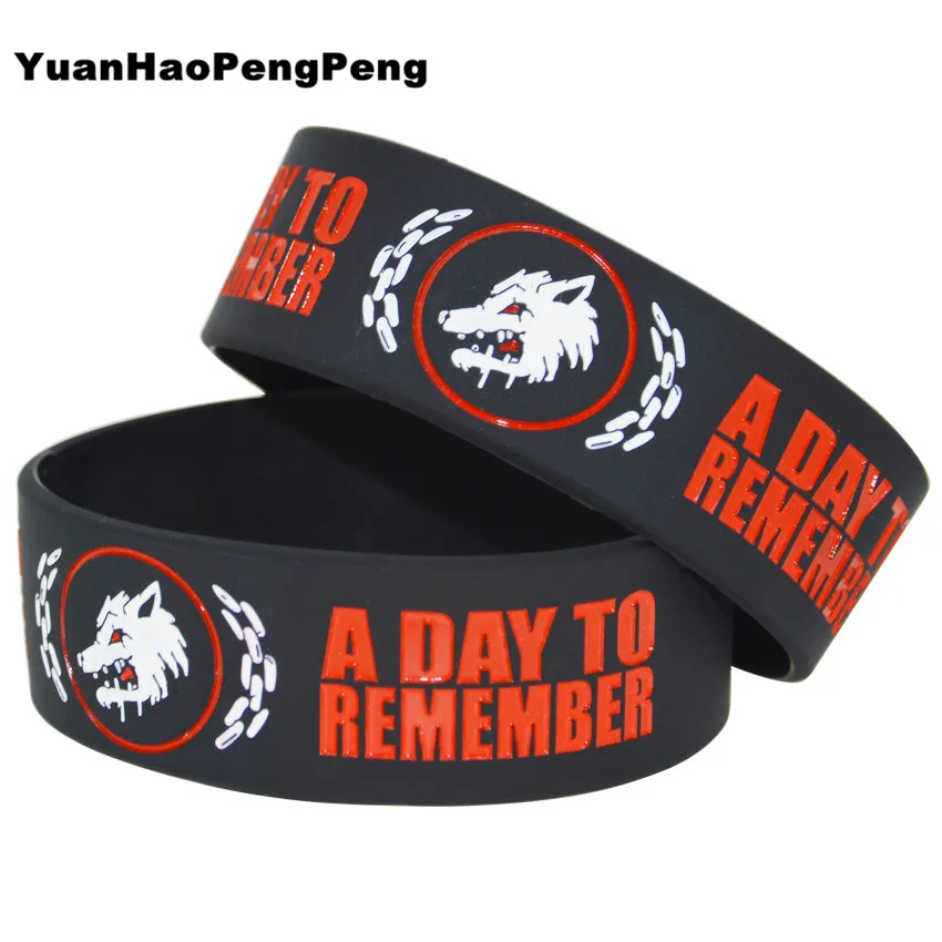 

1piece Rock Band A Day To Remember Silicone Wristband 1 Inch Wide Bracelet
