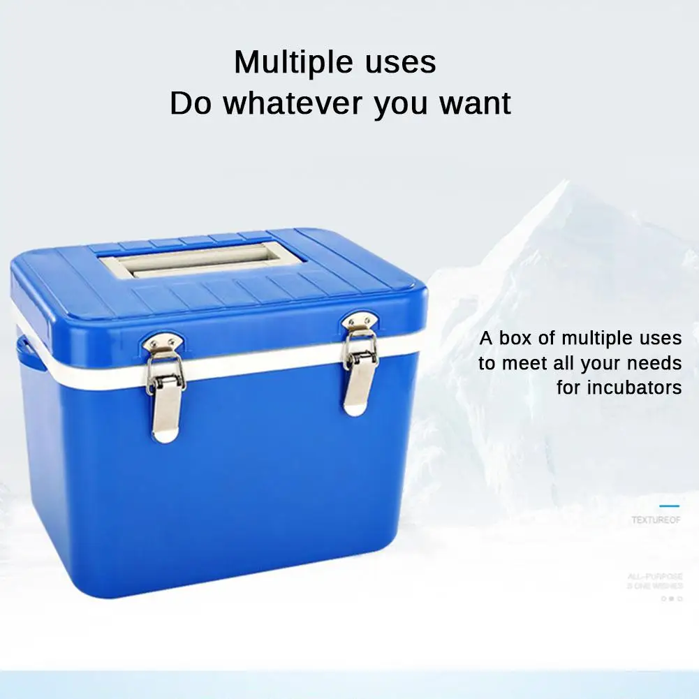 New 1pc 8L Car Insulation Box Blue Outdoor Cooler Home Refrigerated Incubator Ice Bucket Cold Box High-density EPS Material