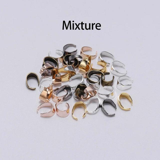 Clips Pinch Bail Clasps Buckle Charm Necklace Hook Connector For DIY Jewelry Making Cameo Tray Finding