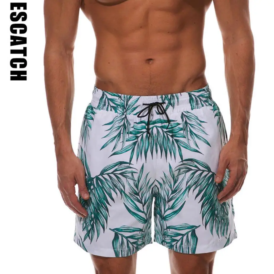 Растительный принт xxxl плюс размер пляжное кототкое быстросохнущее мужское купальники купальник Мужские плавки пляжные шорты купальный костюм 017