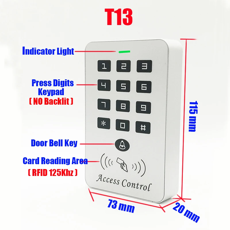 Новинка 125 кГц RFID Бесконтактная карта система контроля доступа RFID/EM клавиатура карта контроля доступа Лер Открыватель двери Мастер контроль Лер