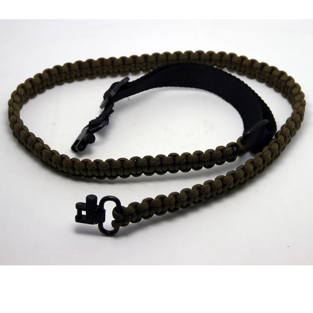 Rifle Adjustable Tactical Paracord Gun Sling Strap with Swivel Paracord