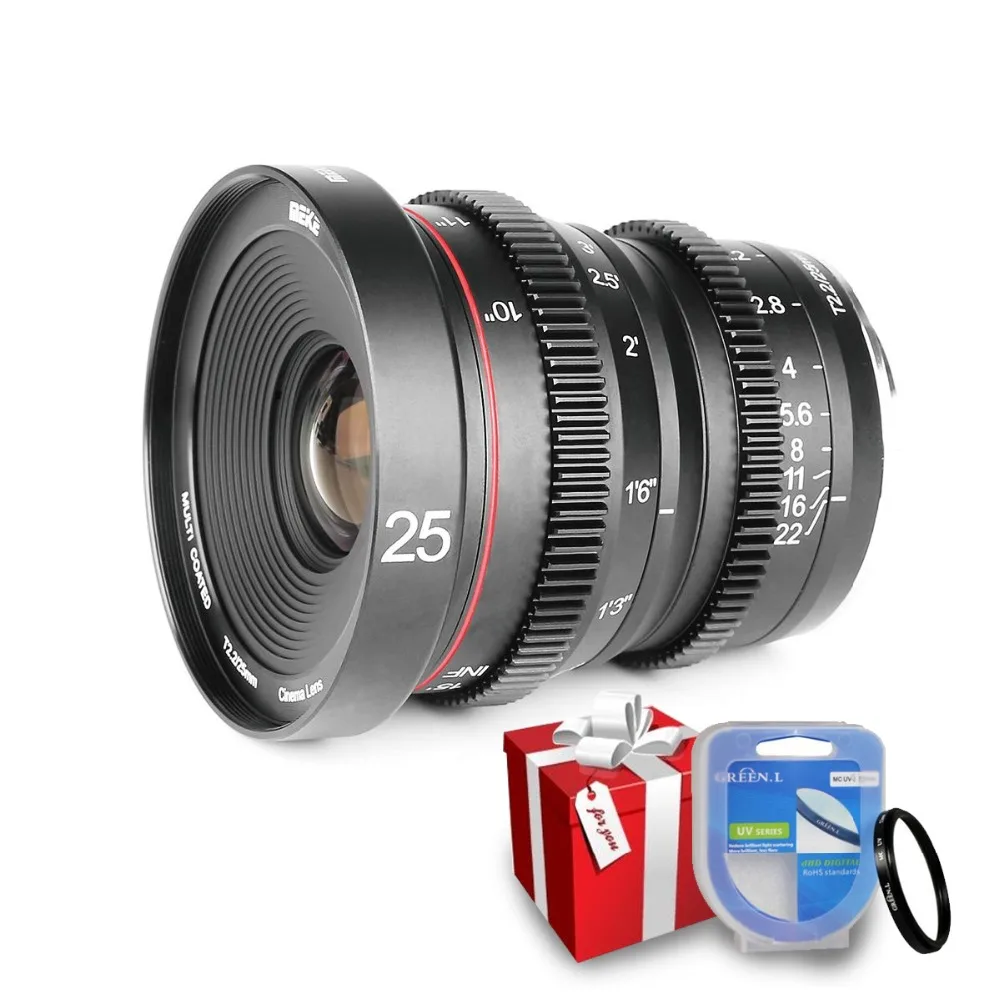 Mcoplus Meike 25 мм T2.2 ручной фокус портретный кинообъектив для fuji X Mount/для Olympus Panasonic M4/3 Mount G7 G9 E-M10 III PEN-F