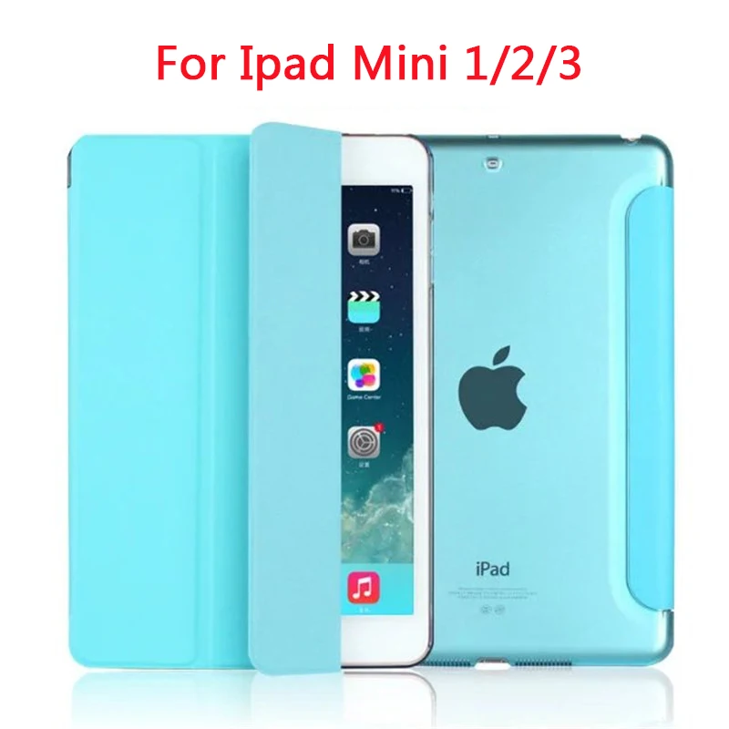 Чехол для iPad mini 4 3 2 1 7,9 ''Стенд чехол Смарт Мягкий ТПУ Магнитный PU кожаный чехол для IPad Mini 1 2 3 4 авто сна/Пробуждение - Цвет: Blue for Mini 1 2 3