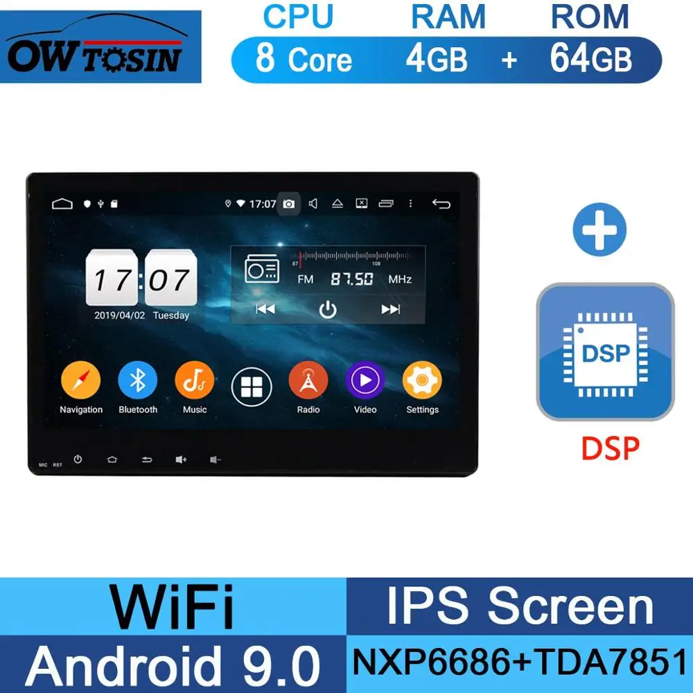 10," ips 8 Core 4G+ 64G Android 9,0 автомобильный dvd-плеер для Honda Vezel HR-V HRV XR-V gps Радио Parrot BT - Цвет: 64G DSP