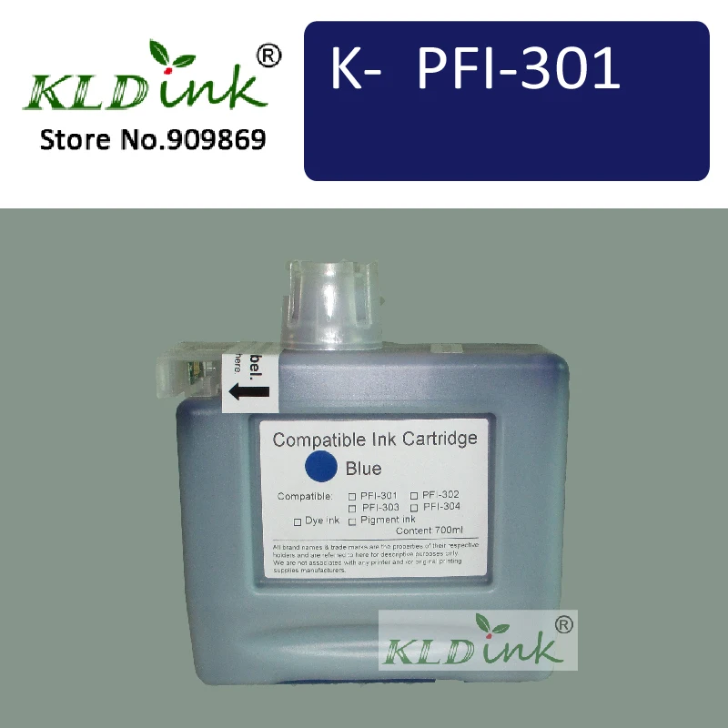 

KLDINK - PFI-301B Blue Ink Cartridge ( PFI-301 1494B001 Ink)