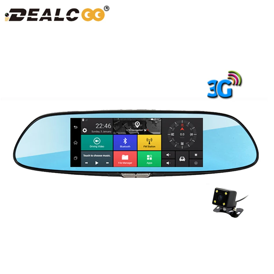 Dealcoo 3G Car font b Camera b font 7 Touch Android 5 0 GPS dvr car