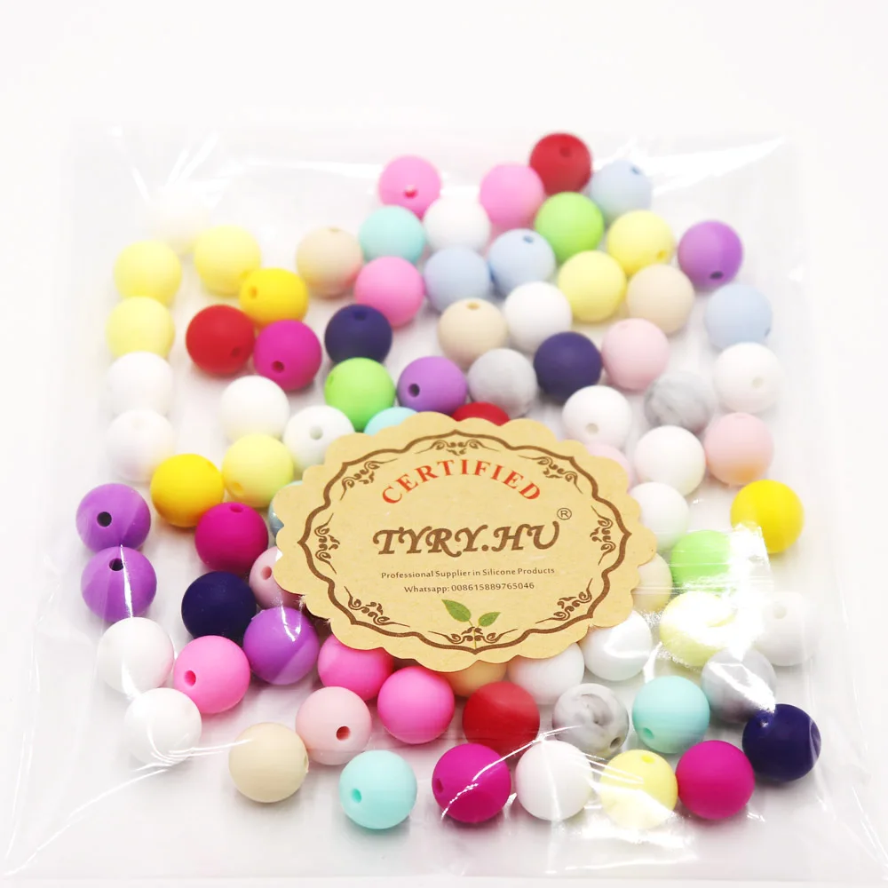 Силиконовые бусины для детского прорезывателя 9/12/15 мм 100 шт.|baby teether|silicone baby teetherbaby