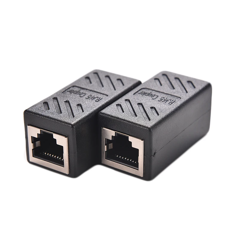 

5pcs Black Female to Female Network LAN Connector Adapter Coupler Extender RJ45 Ethernet Cable Join Extension Converter Coupler