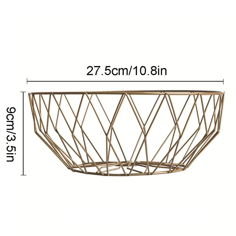 Pokich, простая корзина для фруктов, для гостиной, фруктовая чаша, домашняя железная тарелка для закусок, новое хранилище, около 27,5 см, корзина для фруктов или центральная часть