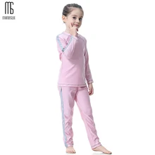 Manoswe Высокое качество Полный чехол костюм купальники для девочек хиджаб Ближний Восток Исламский купальник мусульманский Буркини 3 шт