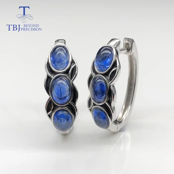 

Natural gemstone blue kyanite earrings 925 sterling silver fine jewelry fashion design nice Anniversary gift for women,wife