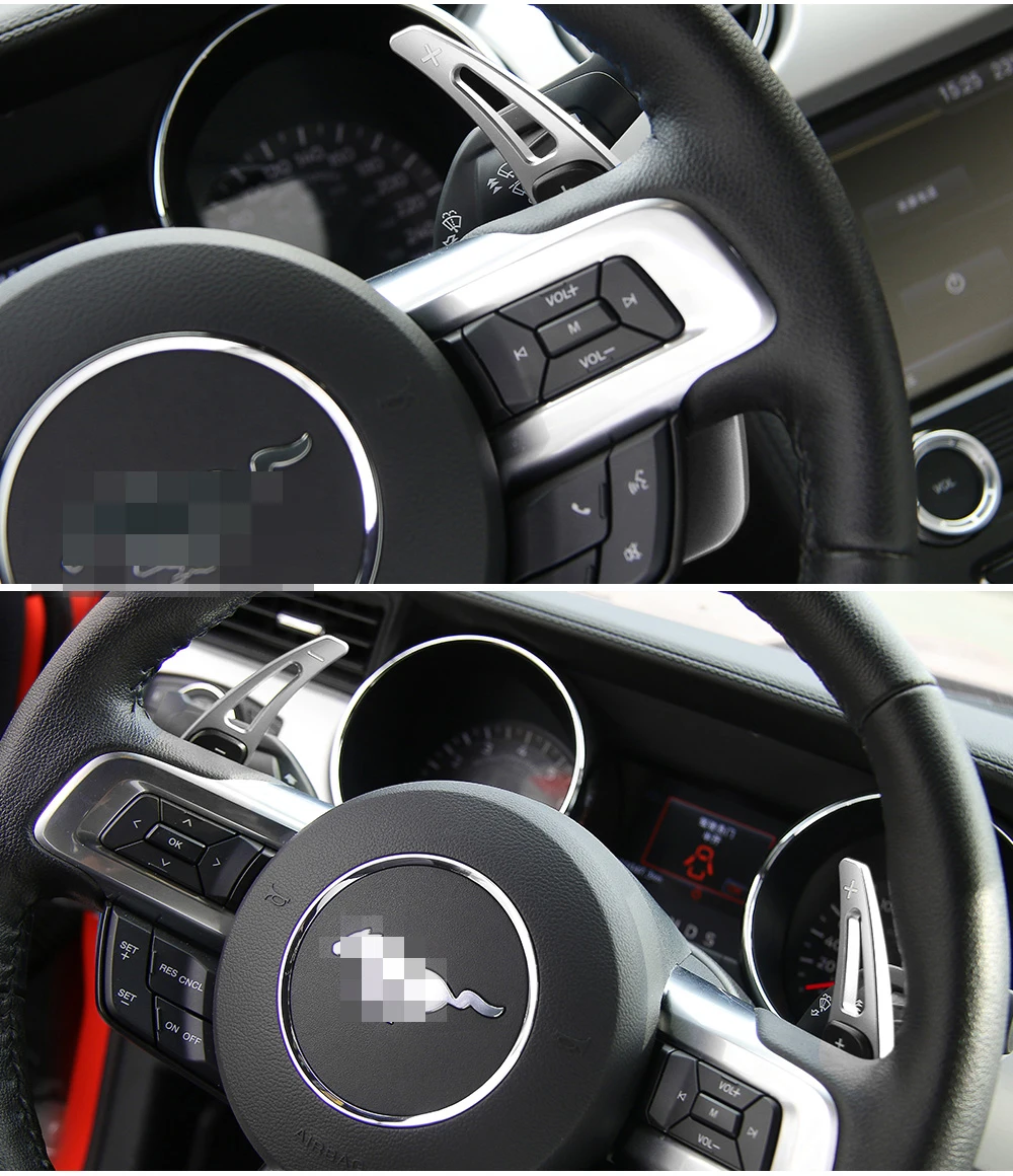 SHINEKA, автомобильный Стайлинг для Mustang, рулевое колесо, переключения передач, весло, алюминиевый сплав, Накладка для Ford Mustang