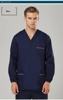 

2017 Hospital&Beauty Salon Wash Clothes Woman Man Doctor Full SleeveSurgical Uniform Isolation Gown Scrub Set,Medical Suit