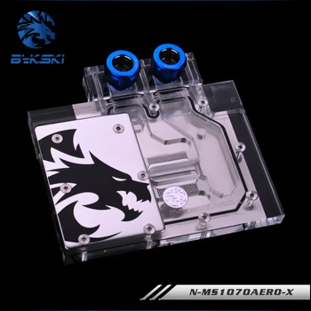 

BYKSKI Full Cover Graphics Card Water Cooling Block use for MSI GTX1070-AERO-ITX-8G-OC GPU Radiator RGB Light N-MS1070AERO-X