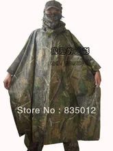 Waterproof Realtree Raincoat poncho Ghillie Tent Mat for Hunting Cycling Camping Hiking Camouflage