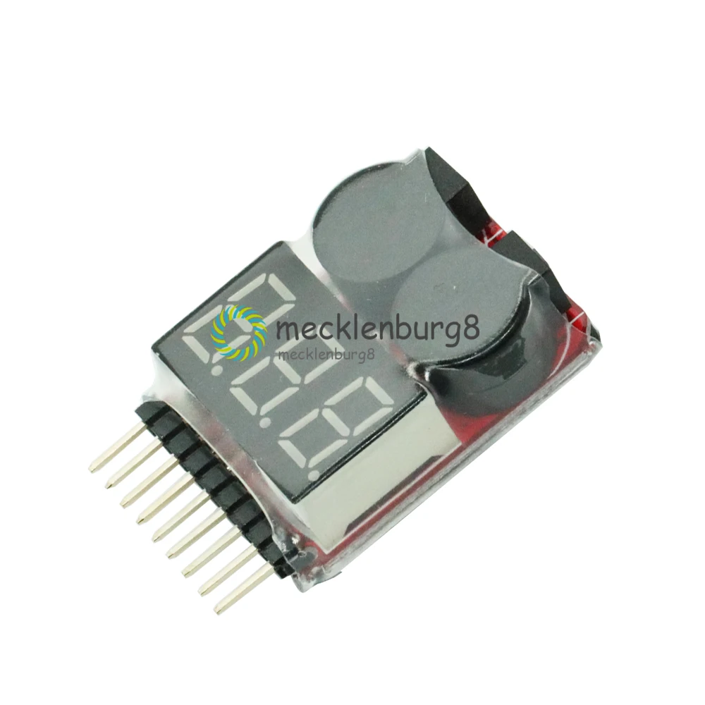 Индикатор 2 в 1 S для 8 Lipo / li ion/Fe индикатор напряжения тестер низкого звуковой