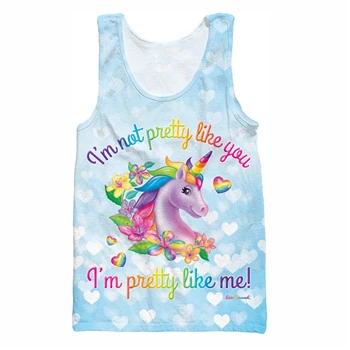 YX GIRL 2018 summer new style Cool vest Fashion Mens 3d Vest Cute animal Lisa Frank Print Unisex Casual Tank tops color as the picture
