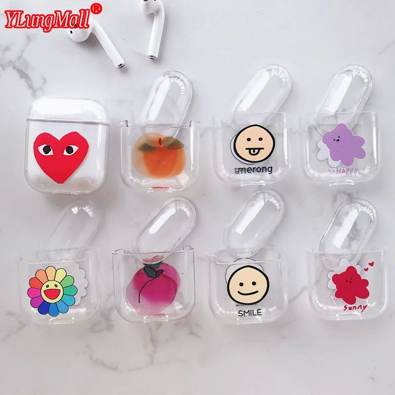 

cute cartoon luxury wireless earphones cover for apple airpod air pods airpods 2 case funda coque headphone hard accessoire box