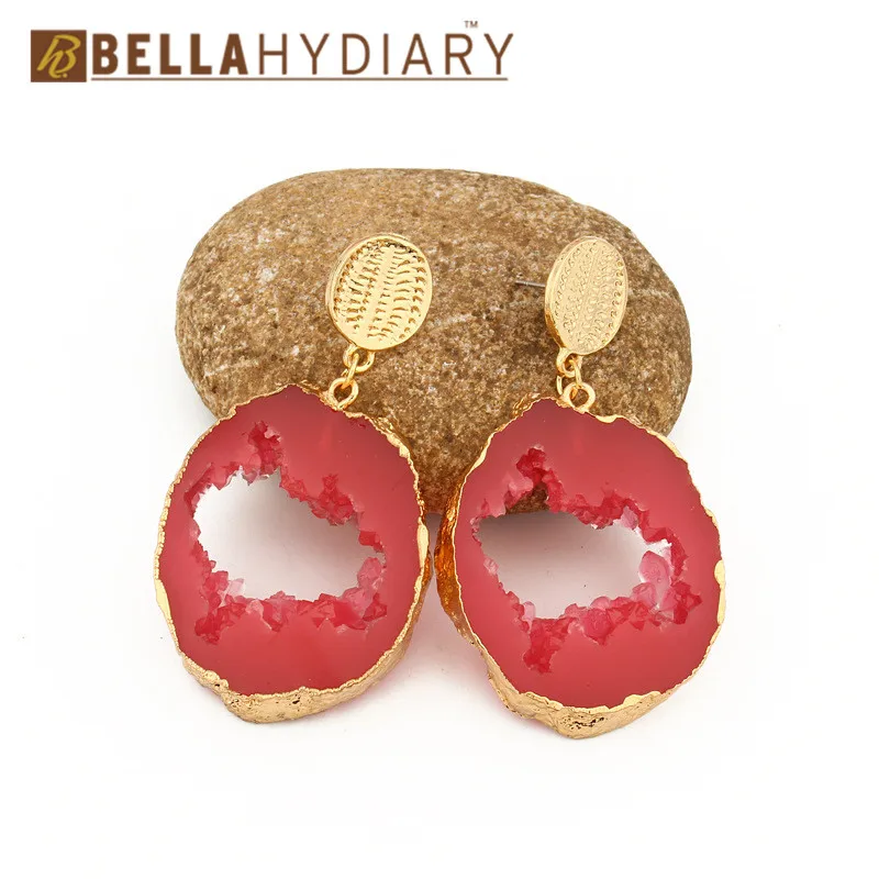 Druzy earrings resin earrings jewelry Ohrringe bijoux earings earring earing pendientes brinco big earrings vintage jewelry wedding earrings geometric earrings long earrings gifts for women (6)