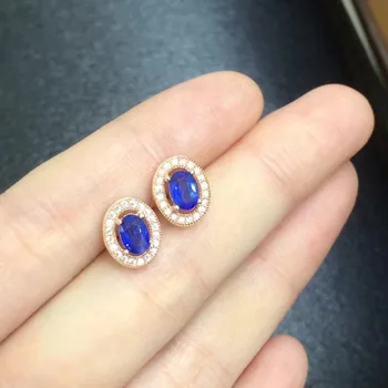 

Brincos Qi Xuan_Fashion Jewelry_Blue Stone Elegant Woman Earrings_S925 Solid Silver Blue Earrings_Factory Directly Sales