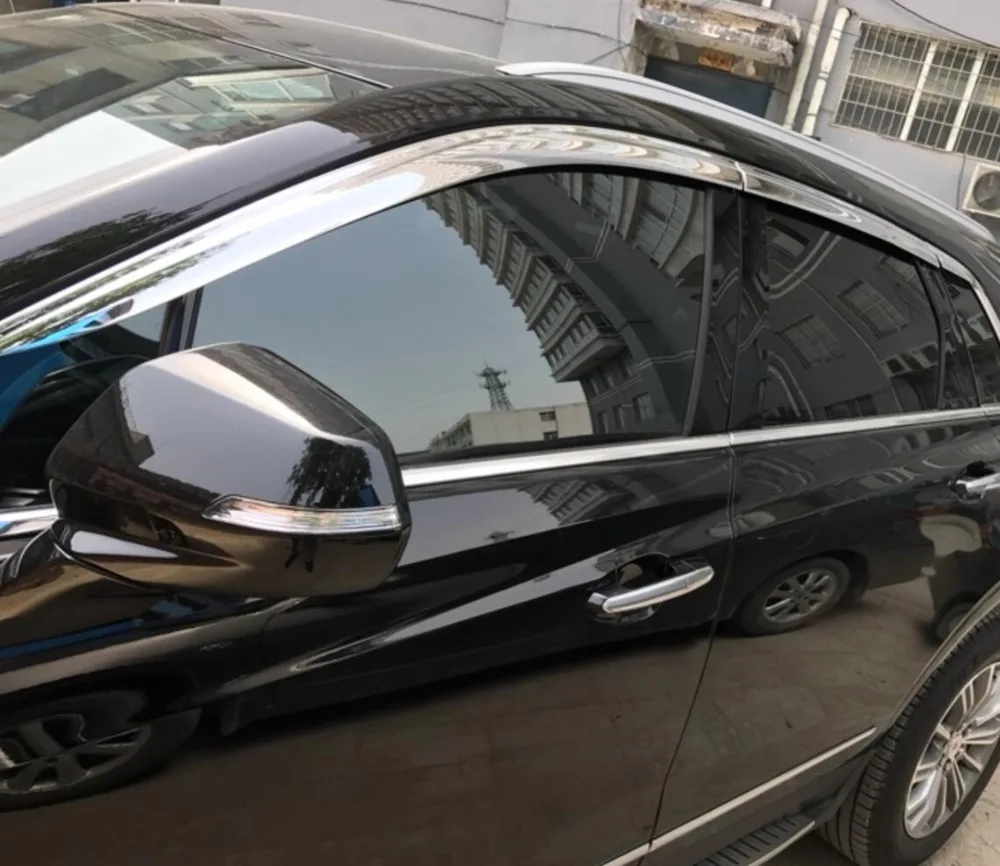 ABS пластик хром окно козырек Vent Оттенки Солнце Дождь гвардии автомобильные